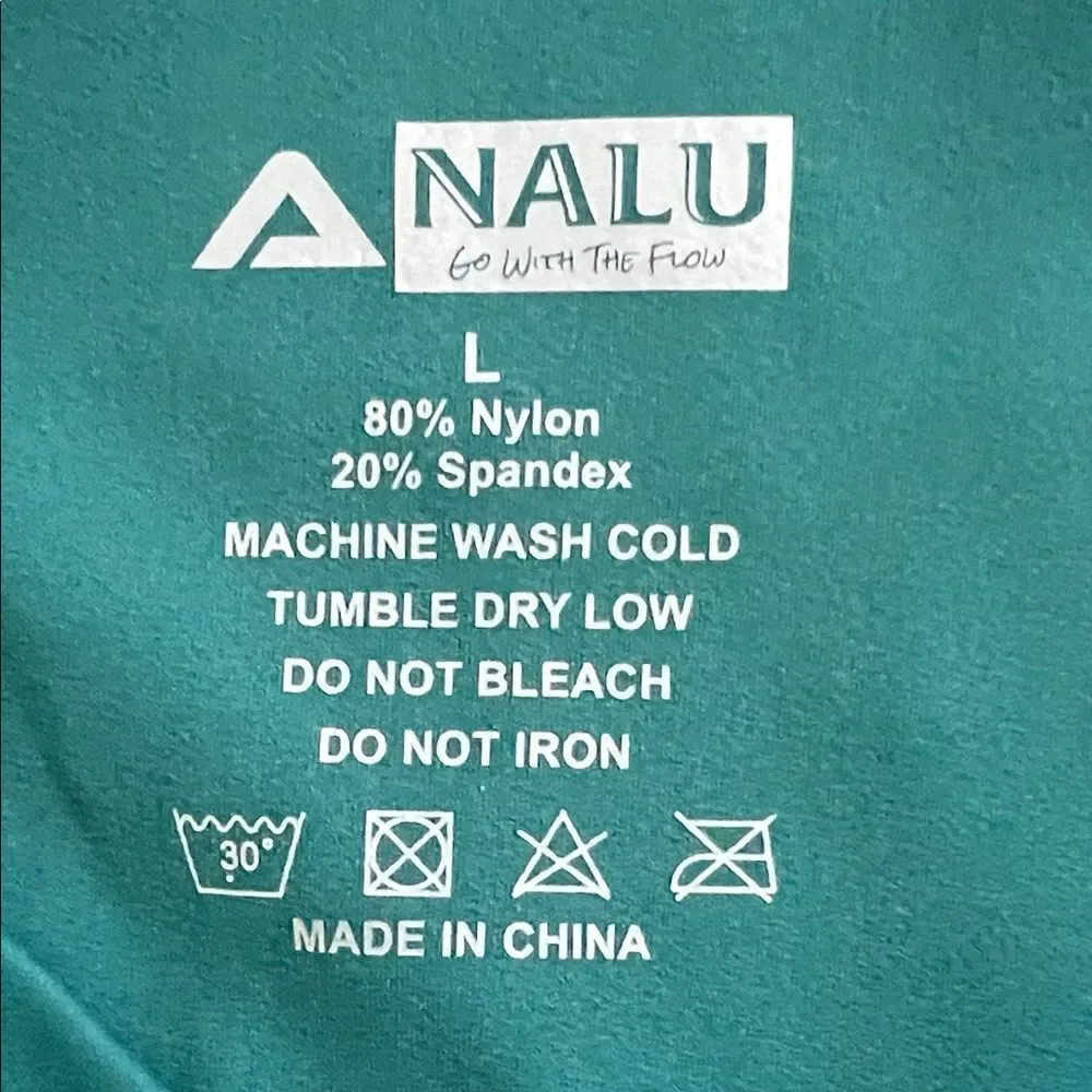 Like New! Nalu 'Go With The Flow' Women's Leggings - Teal- Size L